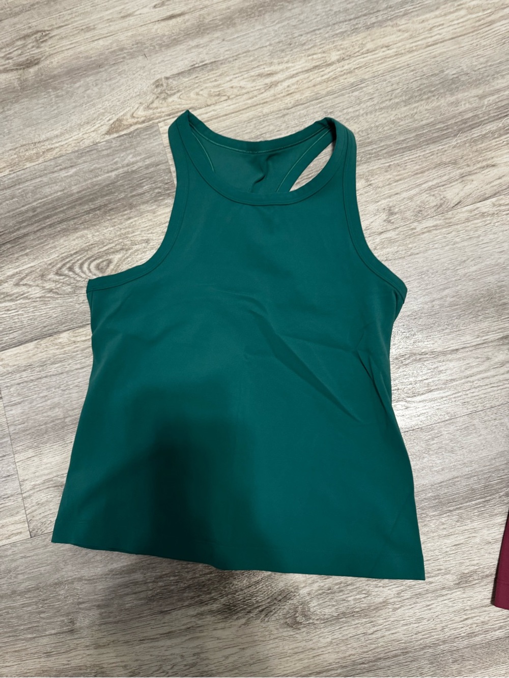 Lululemon Align waist-length Racerback tank top  green, size 8